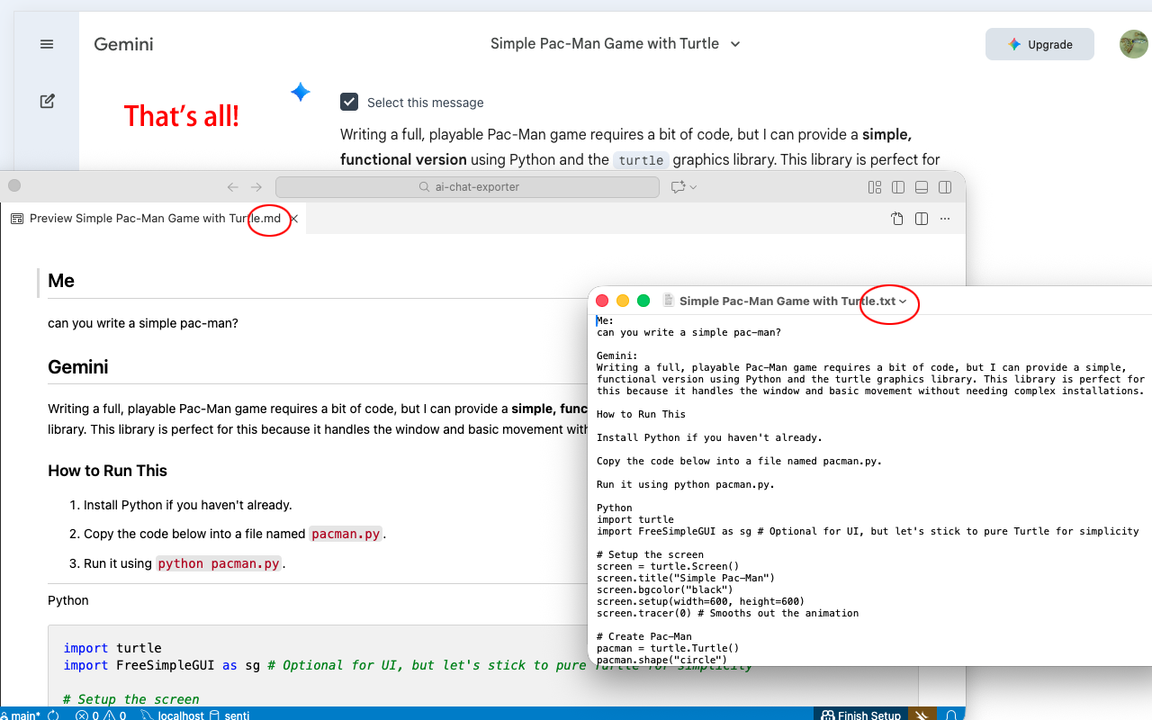 Comment utiliser l'Assistant d'Exportation de Chat IA - Étape 4