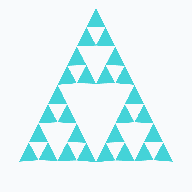 Sierpinski triangle, third iteration
